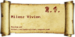 Milesz Vivien névjegykártya